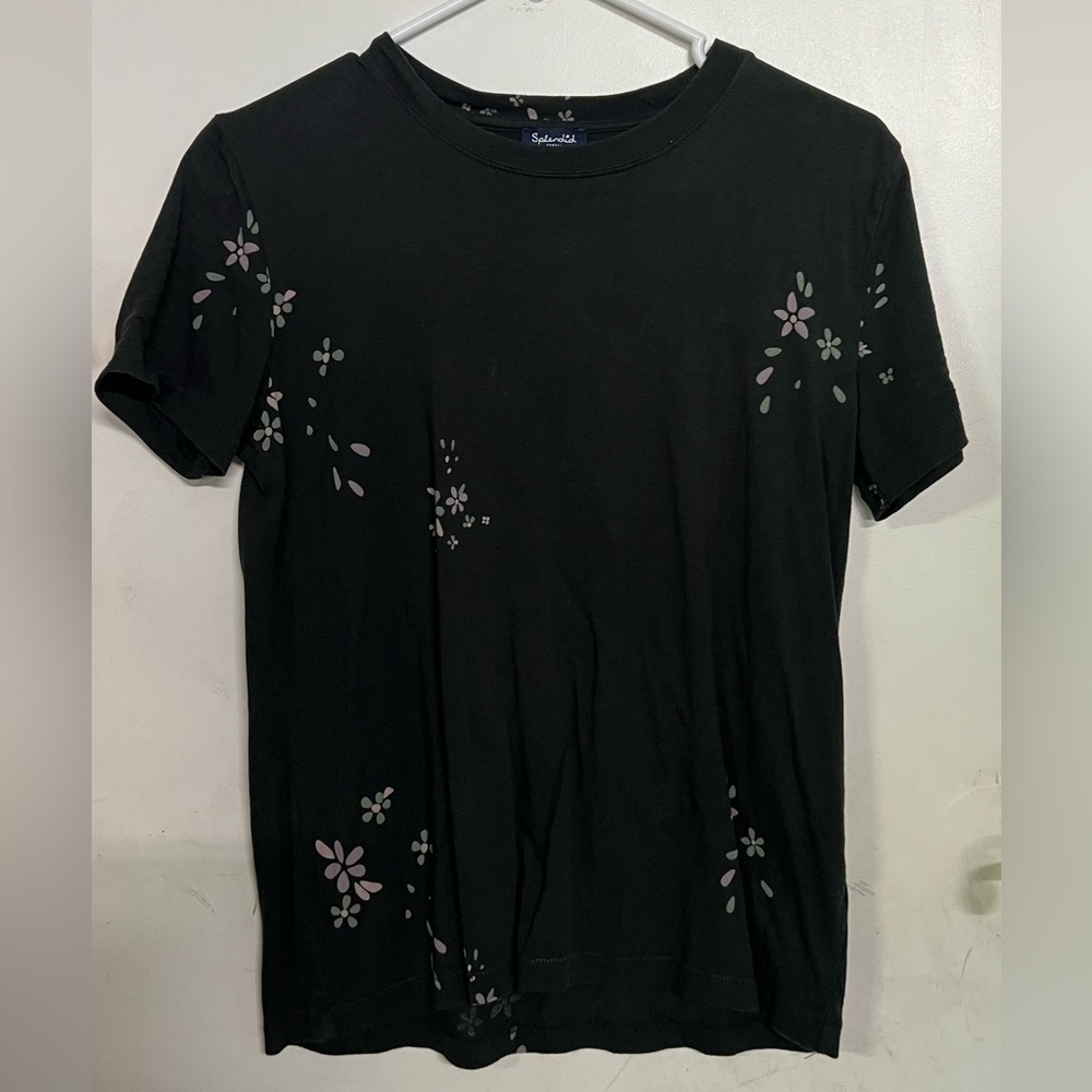 🌸3/$10)Splendid Black Floral Women's Top